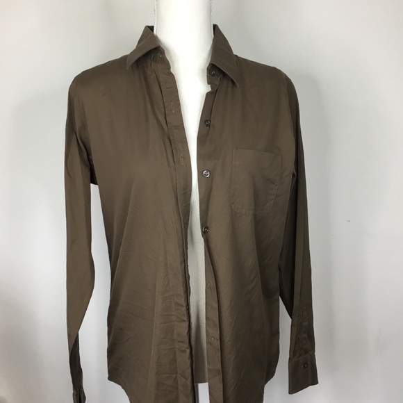 J. Crew brown button down top - Picture 7 of 7